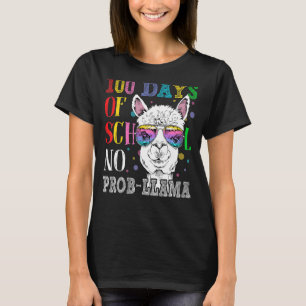 T-shirt 100 Jours D'École No Prob-llama 100E Jour De Scho