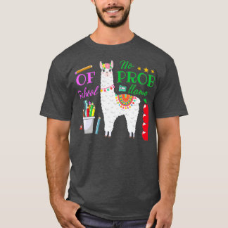 T-shirt 100 jours d'école pas de prob llama 2