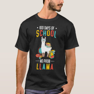 T-shirt 100 Jours D'École Pas De Prob Llama Alpaca Costume