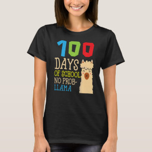 T-shirt 100 Jours D'École Pas De Prob llama Animal Llama
