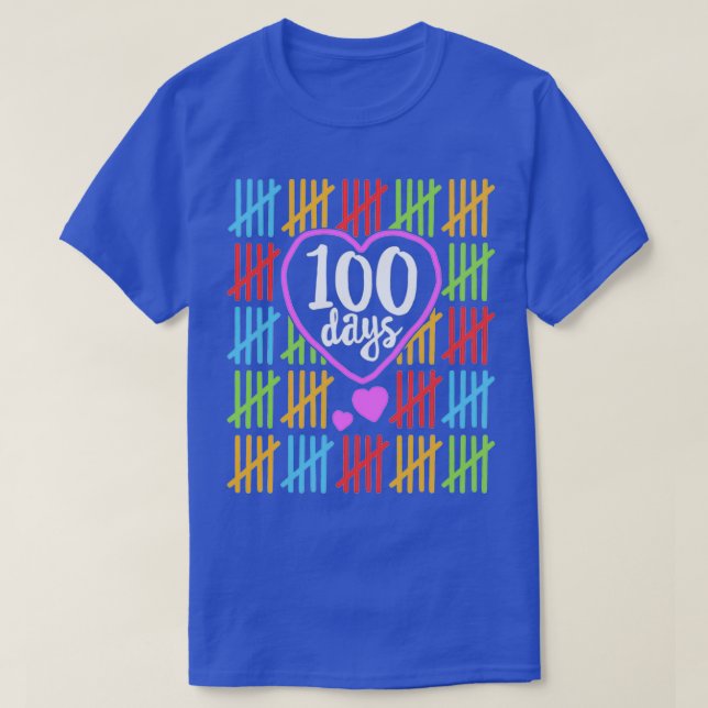 T-shirt 100 Jours d'école pour enseignants Femmes Compter  (Design devant)