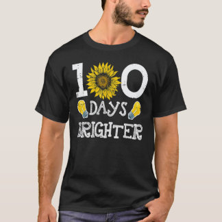 T-shirt 100 Jours D'école Tournesol Plus Lumineux Professe