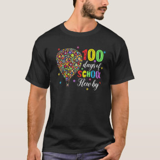 T-shirt 100 Jours D'École Volée Par Chemise Hot Air Balloo