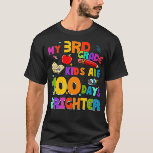 T-shirt 100 Jours D'Enseignant À L'École Mes Enfants De 3E