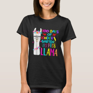 T-shirt 100 Jours D'enseignant De Maternelle No Prob Lama 