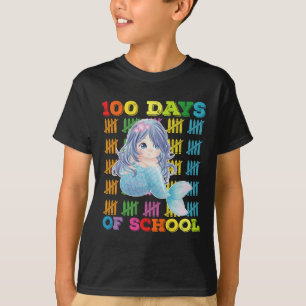 T-shirt 100 Jours D'Enseignant De Sirène D'École