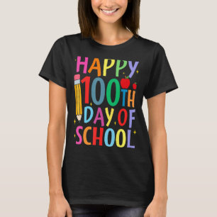 T-shirt 100 Jours D'Enseignant Étudiant Enfants Heureux 10