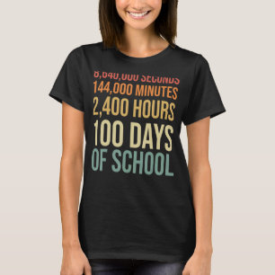 T-shirt 100 Jours D'Enseignant Tenue 80s Retro Vintag