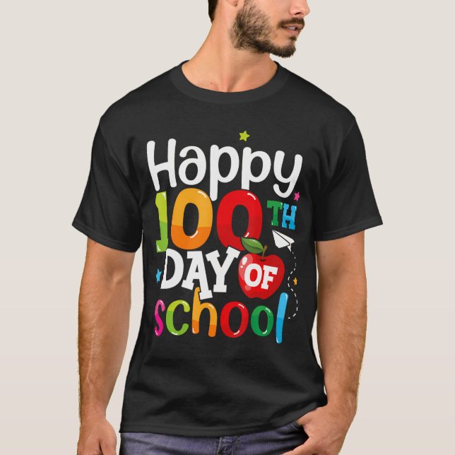 T-shirt 100 Jours D'Enseignants Scolaires Enfants Filles G (Devant)