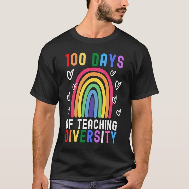 T-shirt 100 jours d'enseignement de la diversité  Professe (Devant)