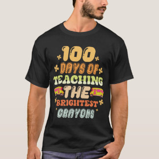 T-shirt 100 jours d'enseignement éclairent les crayons