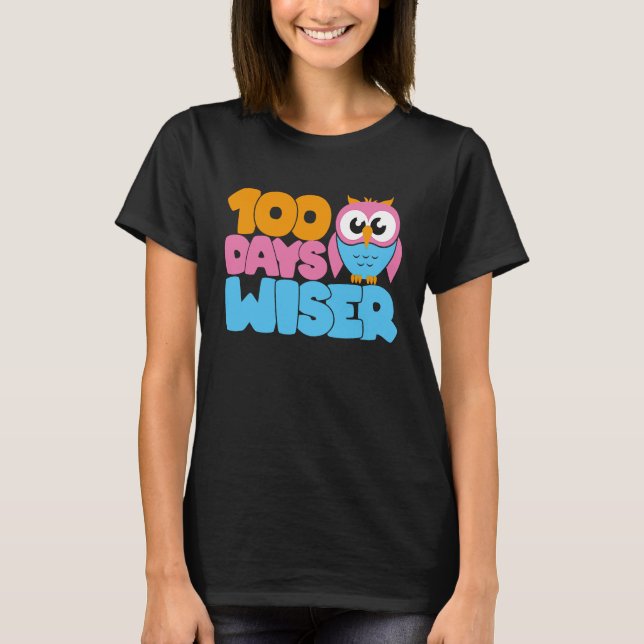 T-shirt 100 Jours Enfants Plus Sage Enseignants Joyeux 100 (Devant)