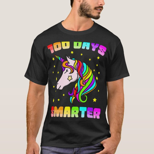 T-shirt 100 Jours Filles Smarter 100ème Jour De L'École Un (Devant)