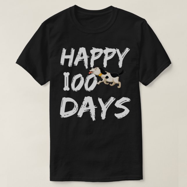 T-shirt 100 Jours heureux drôle Clipart de l'école heureux (Design devant)