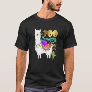 T-shirt 100 Jours Incroyables Lama 100ème Jour D'école Fil