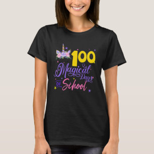 T-shirt 100 Jours Magiques De L'École Unicorne Enseignant 