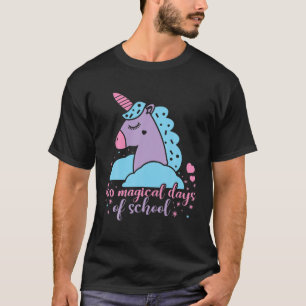 T-shirt 100 Jours Magiques D'École   Unicorn 100 Day Schoo