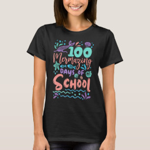 T-shirt 100 Jours Merveilleux De Mermaid Scolaire Tails Gi