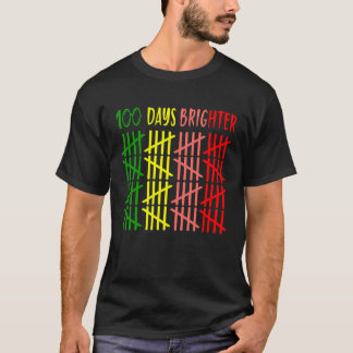 T-shirt 100 Jours plus lumineux Joyeux 100e jour d'école e
