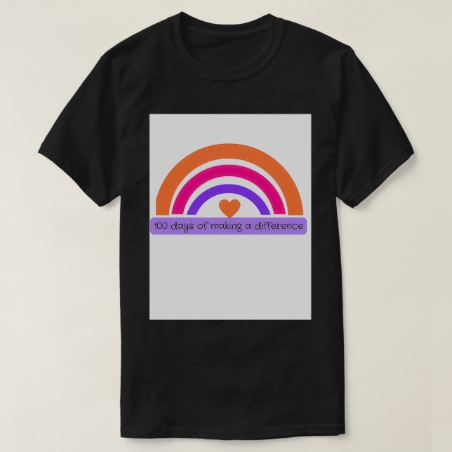 T-shirt 100 jours pour faire une différence (Design devant)