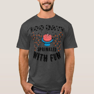 T-shirt 100 Jours Saupoudrés De Cupcake Fun 100E Jour De S