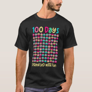 T-shirt 100 Jours Saupoudrés De Fun Cupcake Heureux 100E J