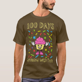 T-shirt 100 Jours Saupoudrés De Gâteaux Amoureux 100e Jour