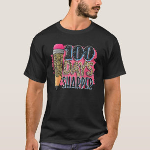 T-shirt 100 Jours Sharper Crayons Enseignant Joyeux 100e J
