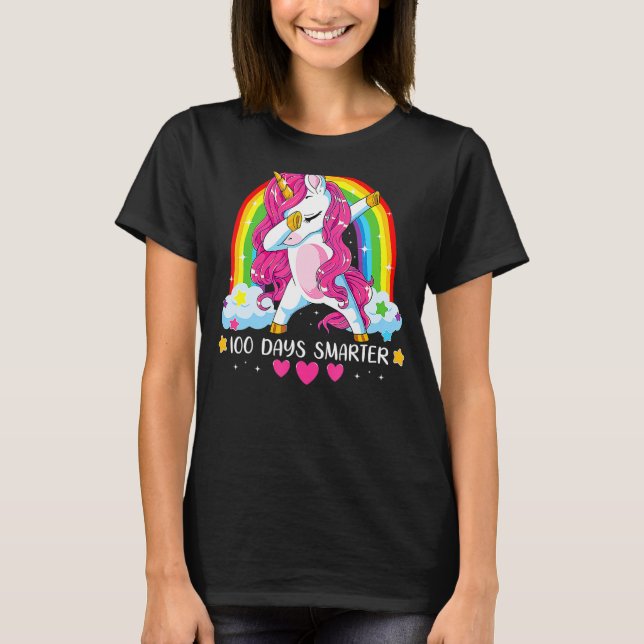 T-shirt 100 Jours Smarter 100e Jour D'École Filles Princes (Devant)