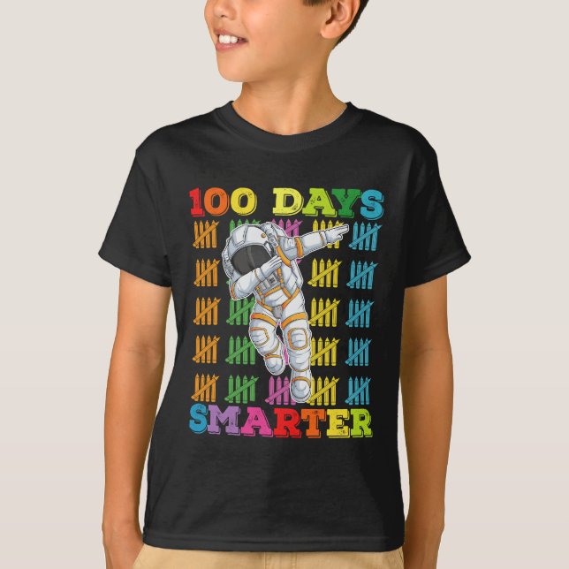 T-shirt 100 Jours Smarter Astronaut 100e Jour De L'École (Devant)