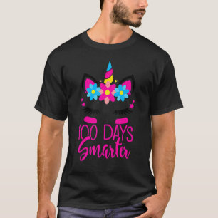 T-shirt 100 Jours Smarter Cute Unicorn Visage enseignant É