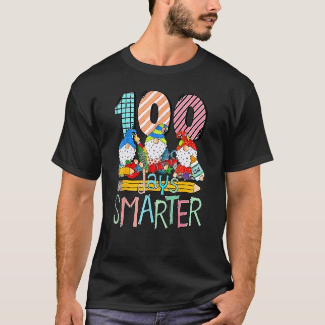 T-shirt 100 Jours Smarter Gnome 100e Jour De L'École 2023 (Devant)