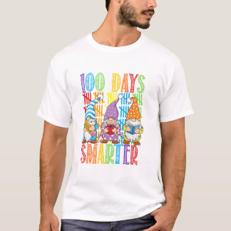 T-shirt 100 Jours Smarter Gnome Funny 100 Jours De L'École