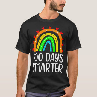 T-shirt 100 Jours Smarter Rainbow Enseignant 100e Jour