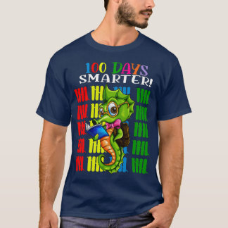 T-shirt 100 Jours Smarter School Kids Seahorse Design