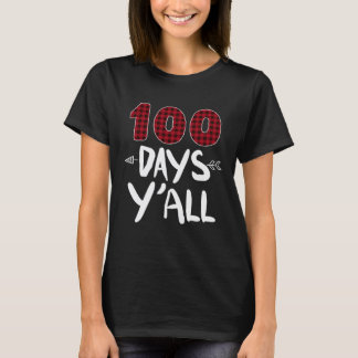 T-shirt 100 Jours Y tous 100e Jour D'école Plaid Enseignan