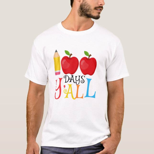 T-shirt 100 Jours Y tout pour enfants Enfants 100e Jour de (Devant)