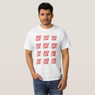 T-SHIRT 100 LE FEU DE LIT DE LA CHEMISE EMOJI