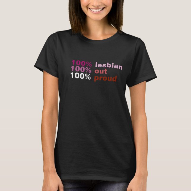 T-shirt 100% Lesbienne 1 (Devant)