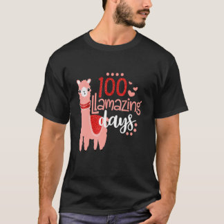 T-shirt 100 Llamazing Days Llama 100th Day Of School Teach