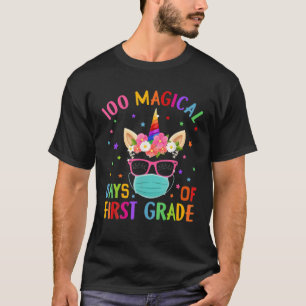 T-shirt 100 Magical Days Of First Grades School Unicorn Ma