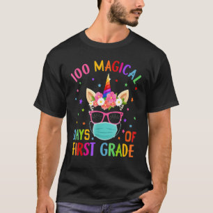 T-shirt 100 Magical Days Of First Grades School Unicorn Ma