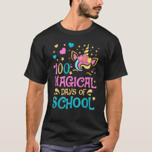 T-shirt 100 Magical Days of School Unicorn 100th Day Girls