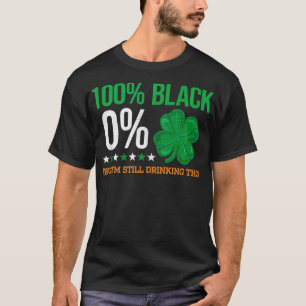 T-shirt 100 Noir 0 Shamrock Irlandais Saint Patricks Day C