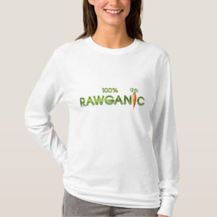 T-shirt 100% nourriture crue de Rawganic - carotte (dames)