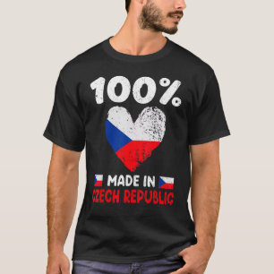 T-shirt 100 Percent Made In Czech Republic Czech Boys Girl