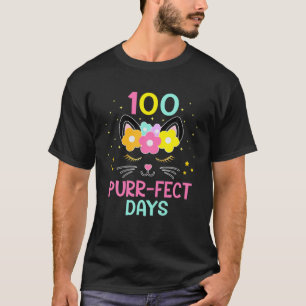 T-shirt 100 Purr-Fect Jours Cute Cat 100E Jour De L'École