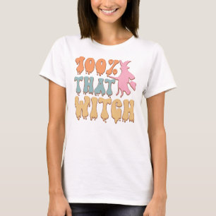 T-shirt 100% Que Sorcière Citation Whimsical Halloween