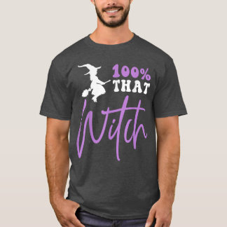 T-shirt 100 Que Sorcière Witchy Woman Vibes Sorcière Funny