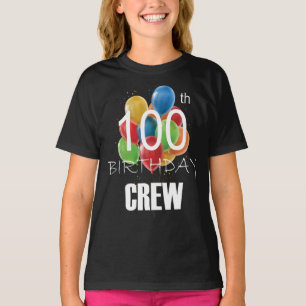 T-shirt 100e Anniversaire Équipage 100 Parti Groupe d'équi